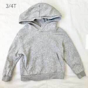 🪴5/$30 H&M 3/4T Toddler Grey Fleece Lined Hoodie Spring
